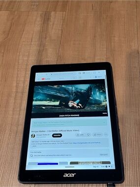Acer Black Tablet with Touchscreen Display